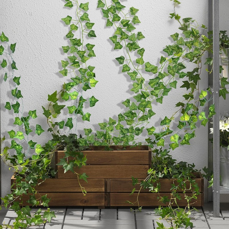 ประดิษฐ์สีเขียว Ivy Leaf หวาย Creeper ใบ Vine แขวน Garland DIY ดอกไม้ปลอมพืชสําหรับงานแต่งงาน Garden Home Decor