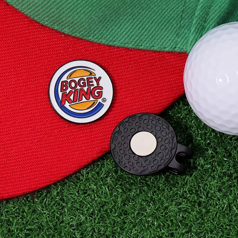 Bogey Ball King Creative Golf Hat Clips Magnetic Golf Ball Marker Cap Clip Trendy Decorative Jewelry Gift for Golf Lover