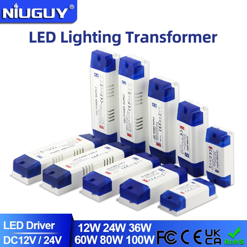 Nguồn Điện 12V Adapter 110V 220V Ra 12V Chiếu Sáng Biến Áp 12W 36W 60W 100W DC24 V Nguồn LED Driver Cho Dải Đèn LED Ánh Sáng