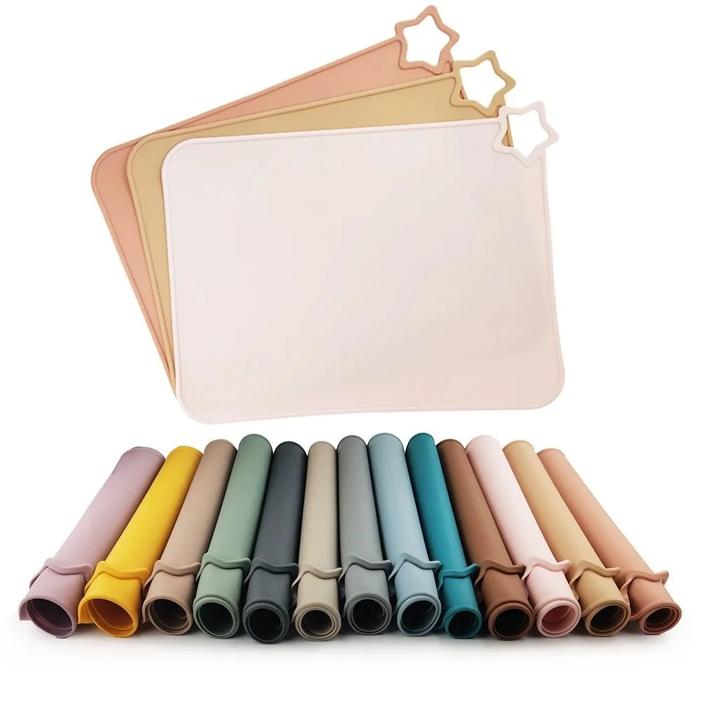 Silikon-Tischsets für Kinder und Kleinkinder, Tischsets in Lebensmittelqualität, Verbrühungs- und Anti-Rutsch-Matten in Lebensmittelqualität