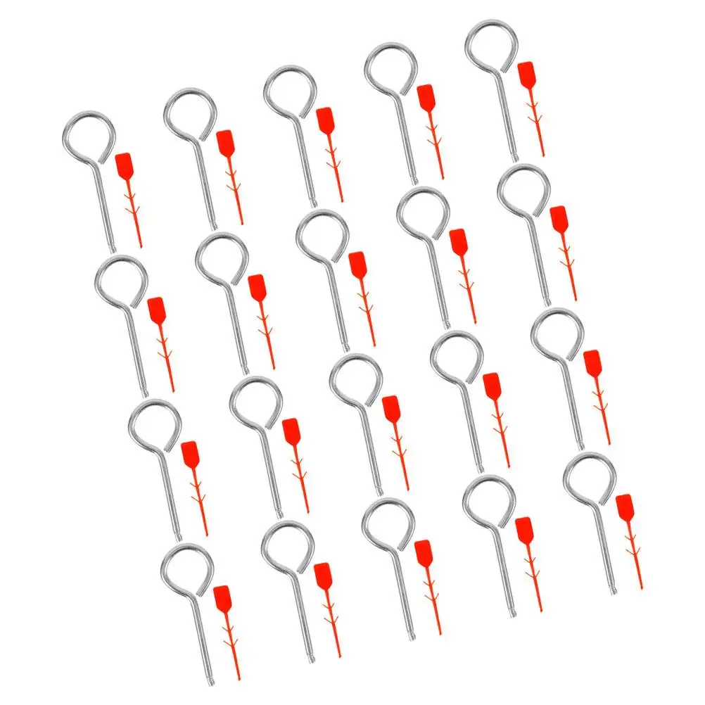 50 Sets Fire Extinguisher Safety Pins Iron Latch Plastic Seals Replacement Pull Equipment Office Mall Use