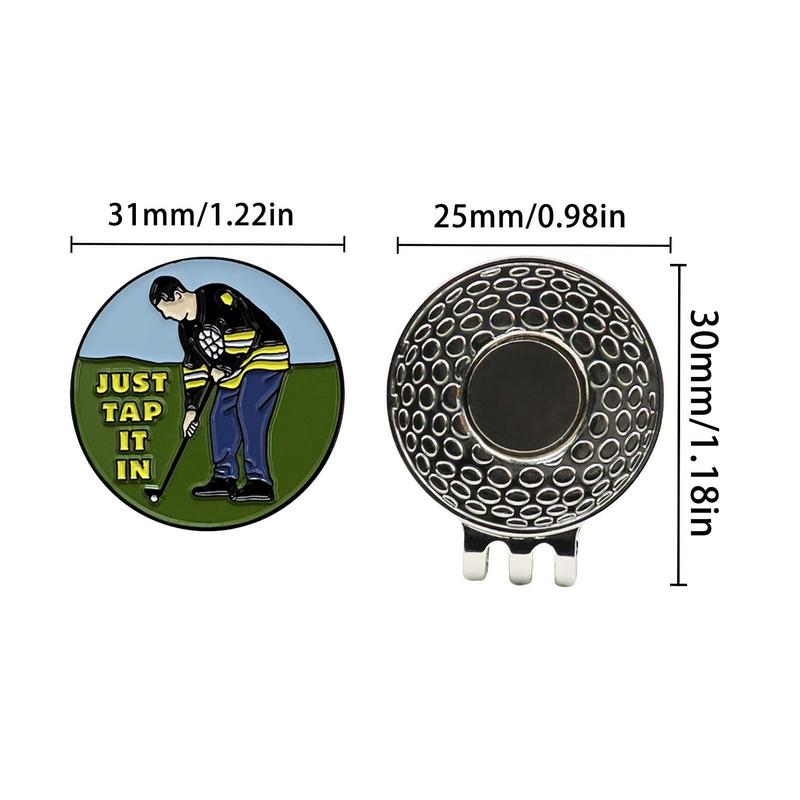 Golf Marker Ball Position Golf Hat Clip Engraçado Magnético Metal Golf Clips Golf Gift Acessórios Suprimentos Drop Shipping