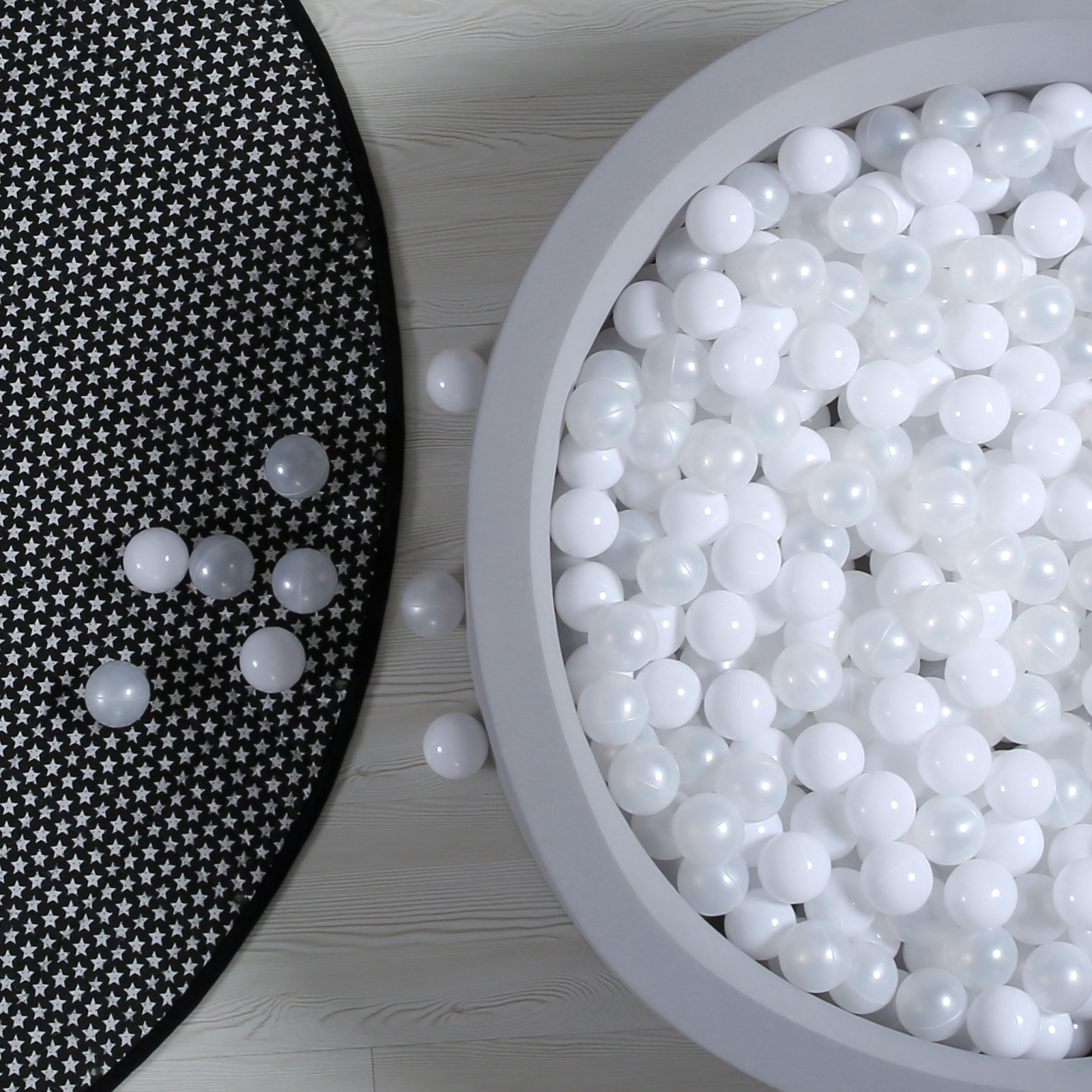 Bola pit ball 5.5cm 100 pçs branco pérola branco bebê oceano bolas de plástico para jogar casa tendas crianças ao ar livre brinquedos