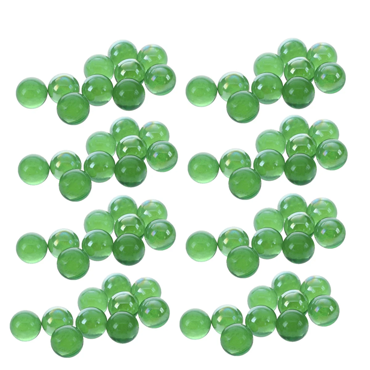 BAAU 80 peças mármores de vidro 16mm calcinha bolas de vidro decoração cor pepitas brinquedo verde