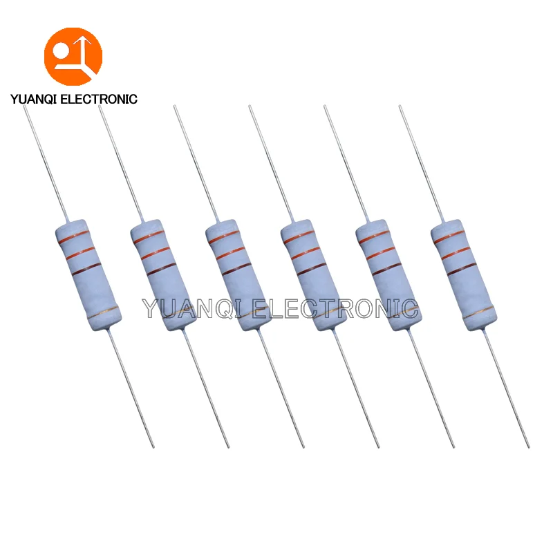 10pcs 5W Resistor de filme de óxido de metal 5% 1R-10M 100R 430R 470R 1K 4.3K 5.1K 10K 33K 47K 100K 1M 150 240 470 ohms Filme de carbono