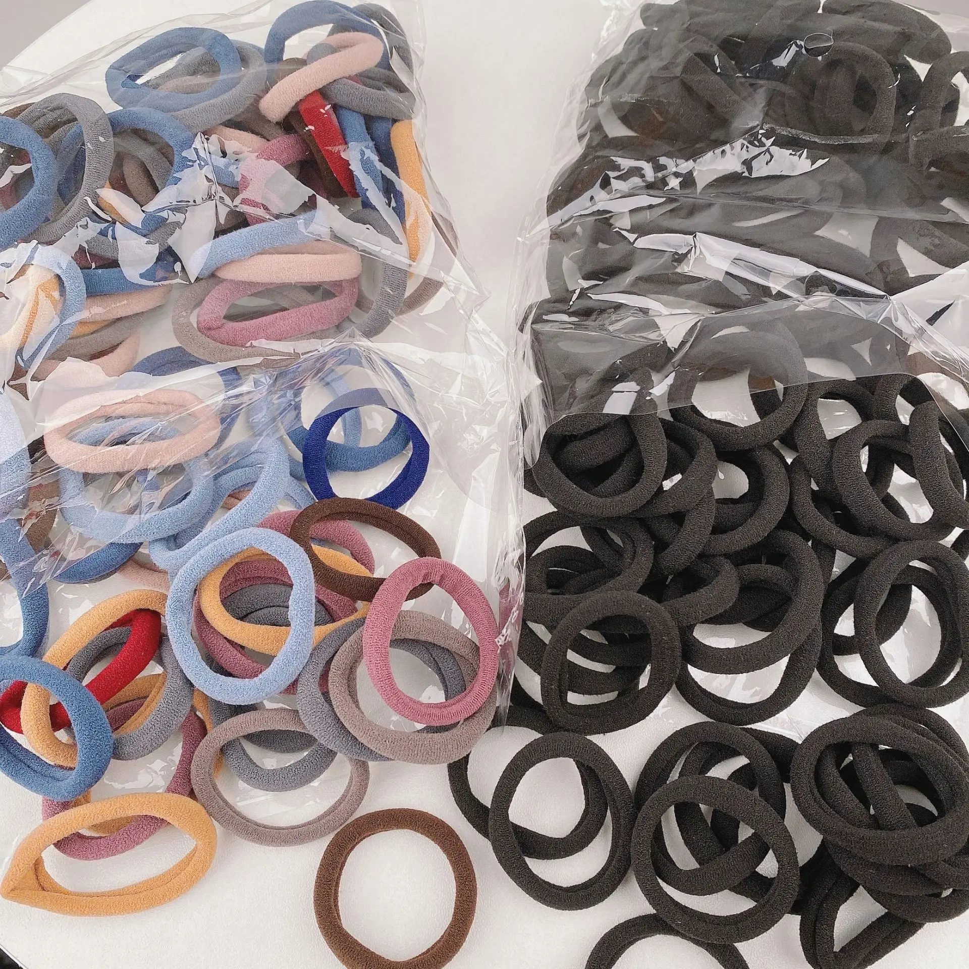 50 sztuk/zestaw nowe kobiety dziewczęta cukierkowe kolory nylonowe podstawowe Scrunchie opaska do włosów kucyk trzymaj gumki do włosów modne akcesoria do włosów