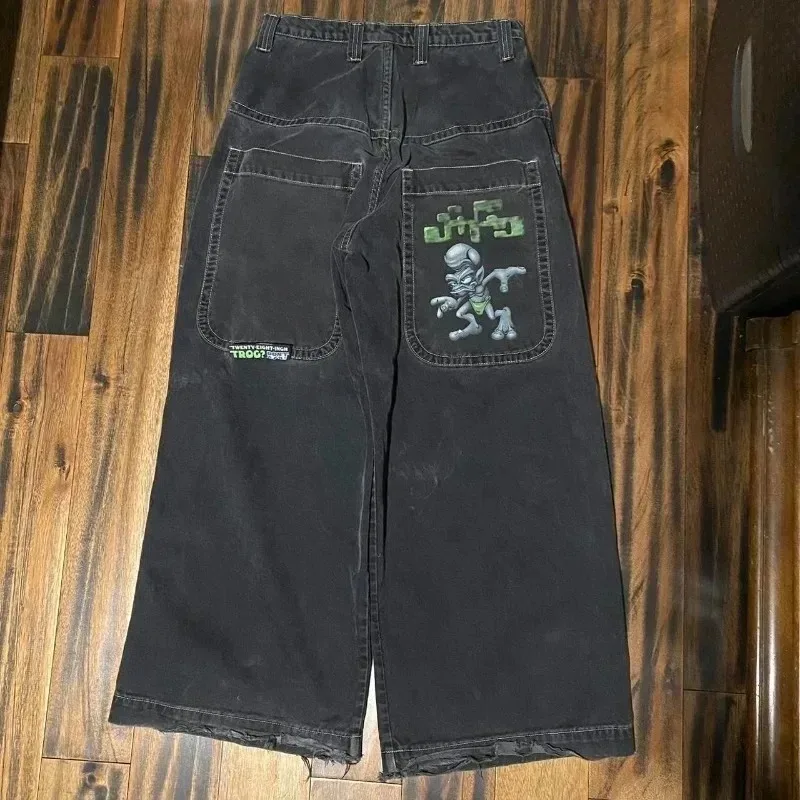 Pantalones vaqueros Vintage callejeros nuevos Y2K Harajuku lavado azul múltiples bolsillos pantalones vaqueros holgados pantalones vaqueros para hombre y mujer pantalones anchos de cintura alta