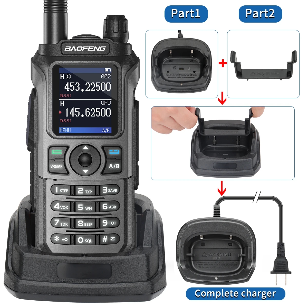 Baofeng UV-21 Pro Wireless Copy Frequency VHF UHF Powerful Waterproof V2 Long Range UV-32 Long Range Type-C Two Way Ham Radio