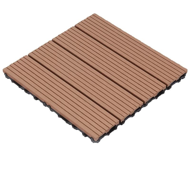 Telas de convés compostas de plástico de madeira, telhas de deck interligadas WPC, pavers impermeáveis para pisos externos