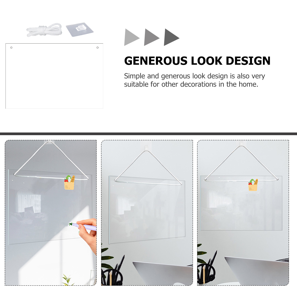 Clear Dry Erase Board Magnetic Calendar Menu Acrylic Note for Fridge Wall-mounted Whiteboard Memo Writing Rewritable