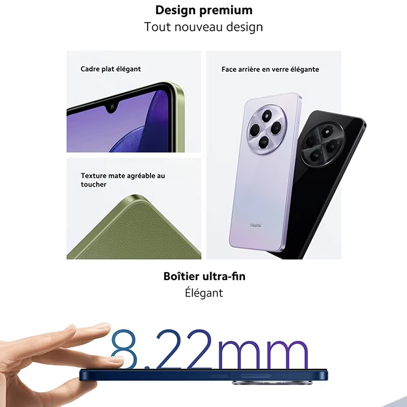 Version globale Xiaomi Redmi 14C Smartphone Immersion Ecran 6.88'' 120Hz Double caméra AI 50MP Batterie massive 5160mAh
