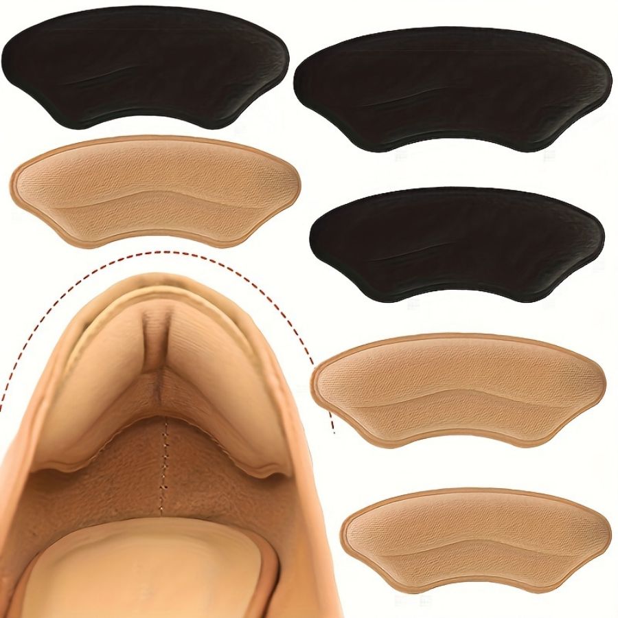 Pacote com 8 inserções autoadesivas para sapatos grandes – protetores de calcanhar para evitar deslizamentos e melhorar o ajuste e conforto