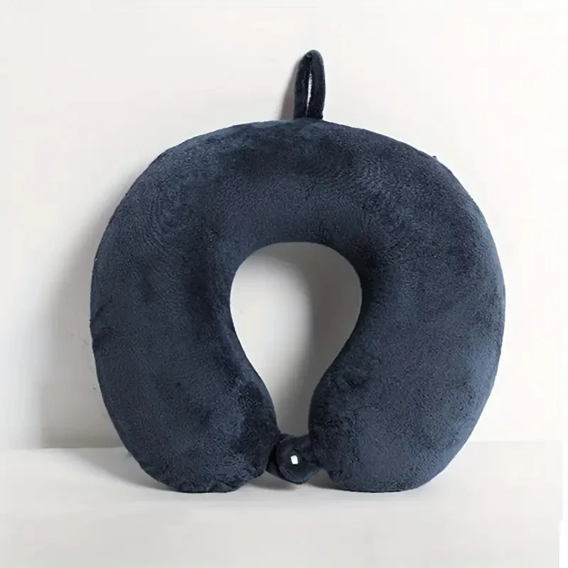 Almohada Simple de moda de felpa en forma de U, almohada para el cuello de viaje para conducir, almohada para la siesta, cómoda fatiga para aliviar