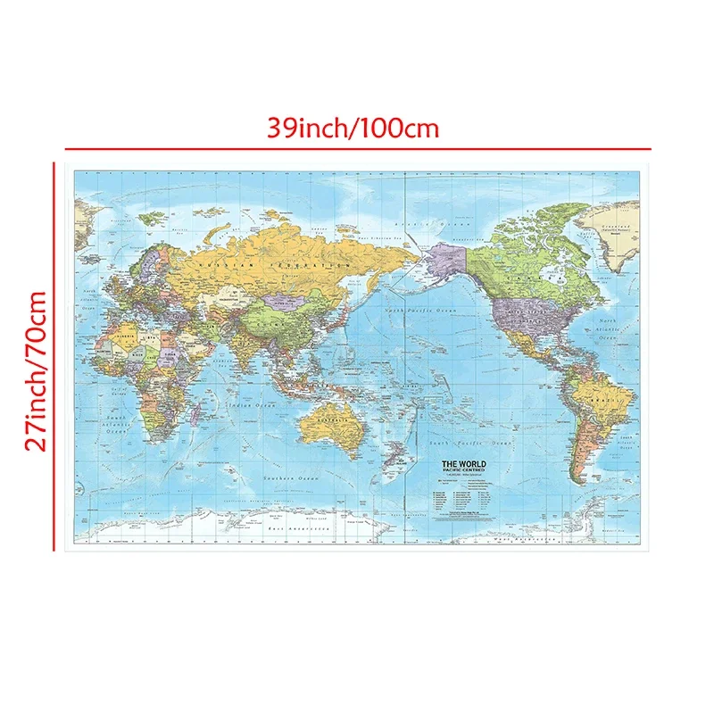 100*70Cm Retro Vải Không Dệt Bản Đồ Thế Giới Tranh Poster Dán Tường Nghệ Thuật Hình Dán Tường Thẻ Nhà trang Trí Giảng Dạy Du Lịch Đồ Dùng