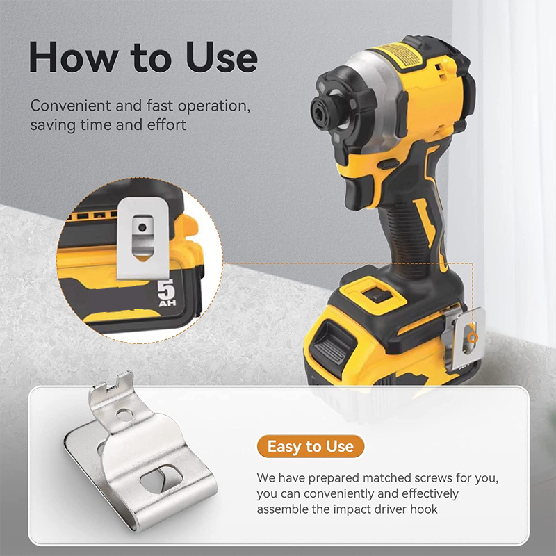 Kits de soporte de broca de gancho de Clips de cinturón para Dewalt, taladro eléctrico de 20V, accesorios de herramientas eléctricas