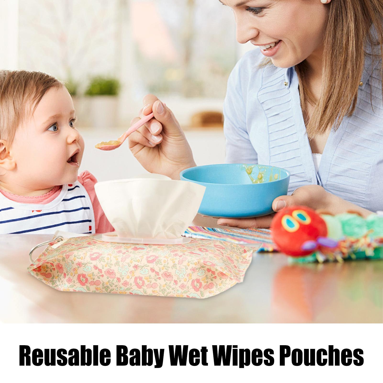Многоразовый чехол для салфеток, сумка для влажных салфеток, портативный многоразовый герметичный контейнер для хранения для мальчиков и девочек, коляска для ванной комнаты, путешествия