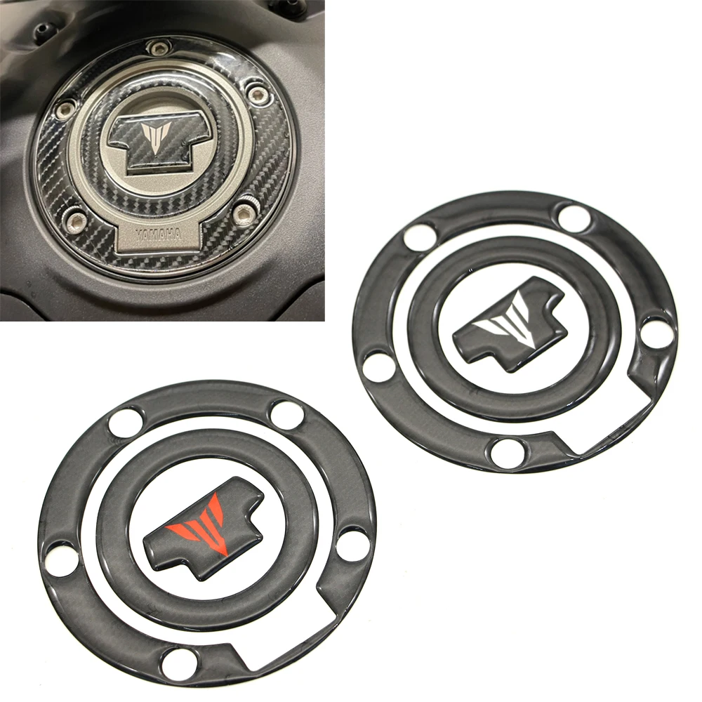 3d fibra de carbono da motocicleta tanque combustível almofada capa protetor decalque adesivos para yamaha mt01 mt03 mt07 mt09 mt10 mt 01 03 07 09 10