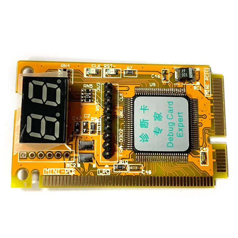 Mini PCI PCI-E Debug Card Expert Fault Diagnostic 2 หลักคอมพิวเตอร์แล็ปท็อปเมนบอร์ดโพสต์เครื่องทดสอบ PCI Express PC การ์ดวิเคราะห์