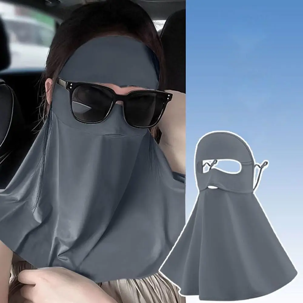 Masque d'été respirant pour femme, écharpe de protection solaire anti-UV UPF50 +, injMask de glace pour le cyclisme, châle de protection solaire