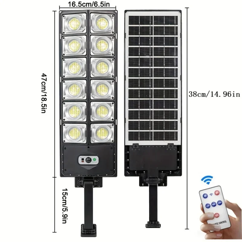 250W พลังงานแสงอาทิตย์ไฟกันน้ํากลางแจ้ง 8000LM ไฟ LED น้ําท่วม Motion Sensor พร้อมรีโมท 3 โหมดโคมไฟถนนสําหรับ YARD Garden PATH