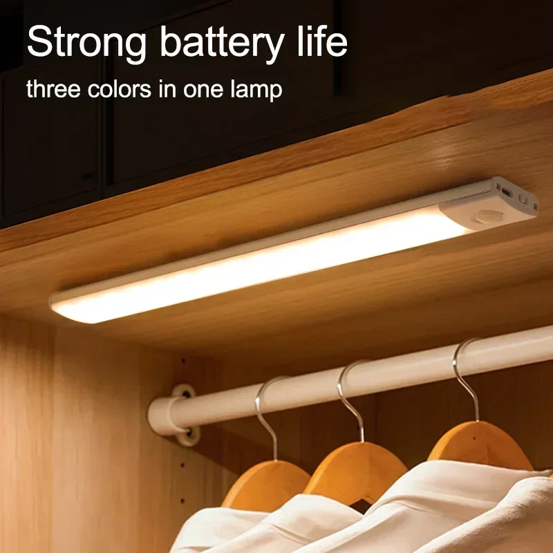 Oświetlenie podszafkowe LED z czujnikiem ruchu Lampka nocna Cienkie lampy USB z możliwością ładowania i ściemniania Szafka kuchenna Oświetlenie szafy w sypialni