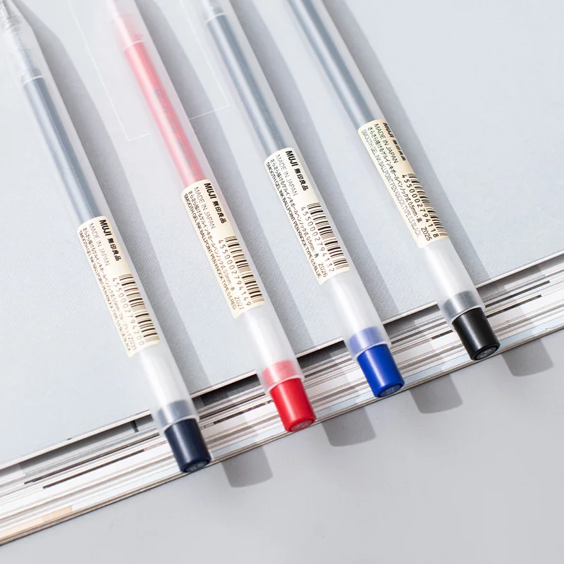 5/3 unids/set 0,5mm MUJIs bolígrafo de Gel Kawaii tinta negra/roja/azul bolígrafo de Color japonés Oficina escuela lindo bolígrafo recargas papelería