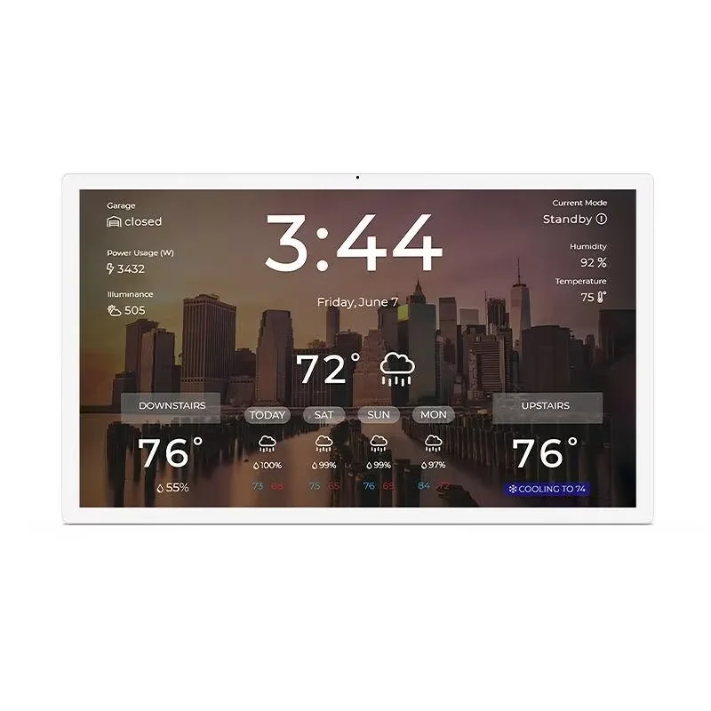 JEESTON Touch all-in-one 15.6 inch 8-core Android 14 FHD Thin Edge Tablet HDMI Input, 8MP Camera, POE Wall Mounted Control Panel