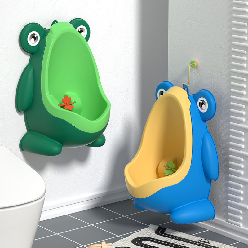 Clearance_Baby Boys Standing Potty Cartoon Frog Shape Wall-Mounted Urinals Toilet Training Stand Vertical Urinal Potty Pee Infan