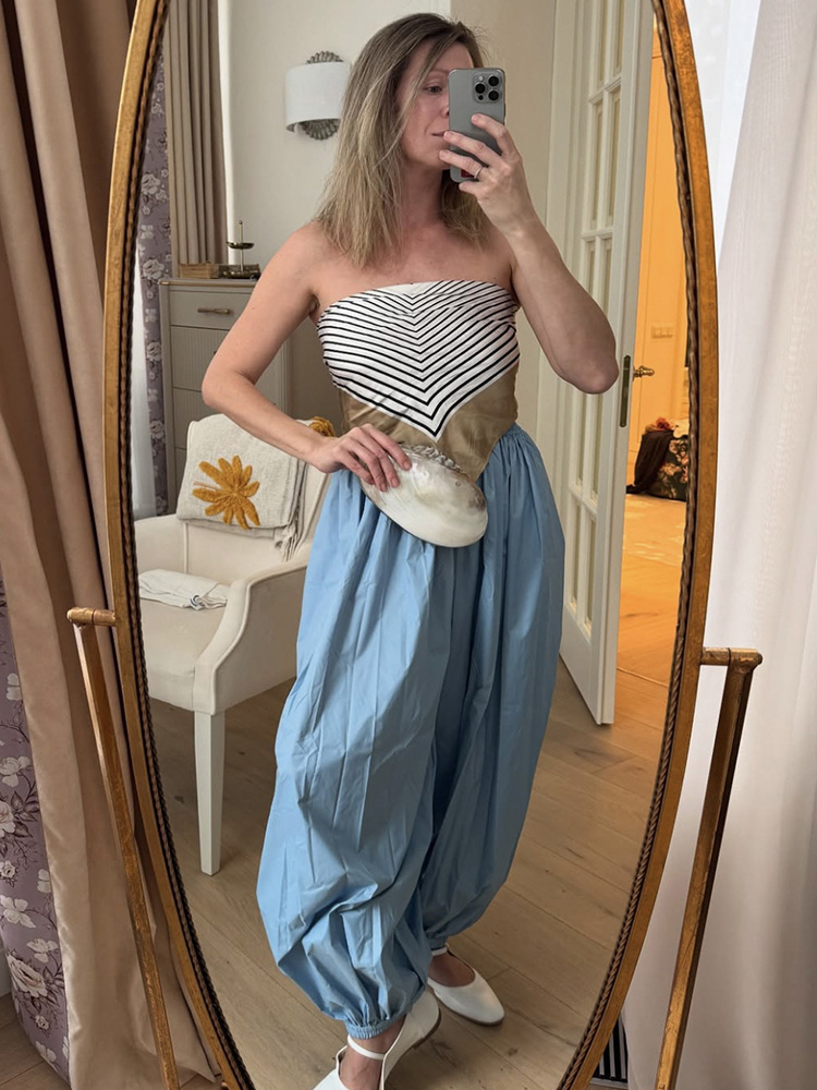 Trendix Casual Loose Lantern Pant Women Summer Fashion Solid High Waist Drawsting Ankle Trouster Street Party Bloomers Pants