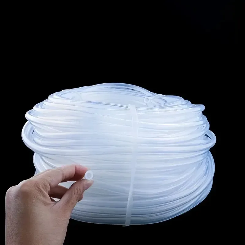 Tubo de silicone transparente de qualidade alimentar de 5m (6/8/8/10mm), mangueira de borracha flexível para jardim/aquário.