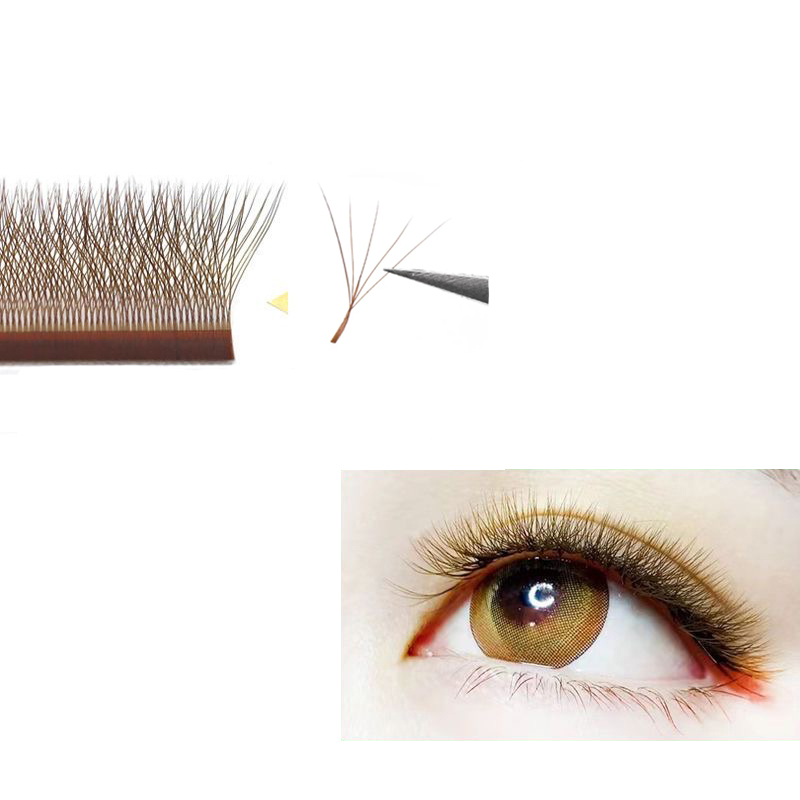 MARIA Коричневый 5D W Форма Тип Наращивание Ресниц Красочные