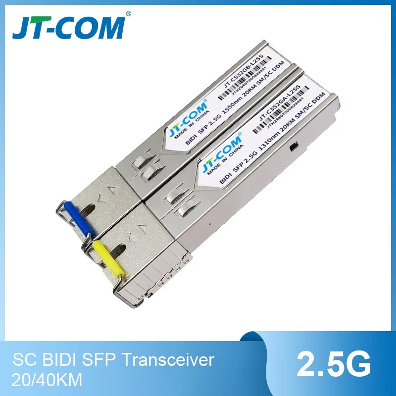 1Pair 2.5G SC SFP Module Gigabit DDM BIDI 2.5G fiber tranceiver sfp module Compatible with Mikrotik Cisco Switch