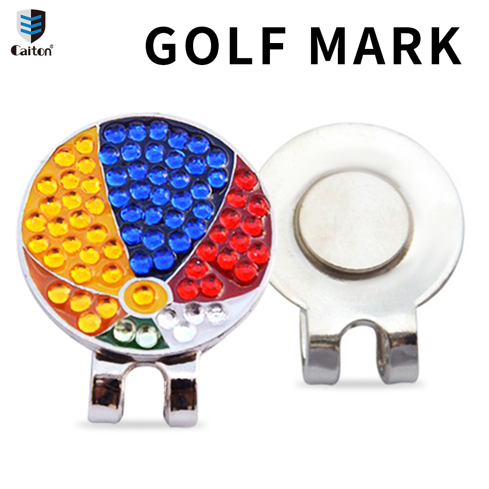 Caiton Golf Cap Clip, Crystal Series, kreatives Muster, Golfballmarker