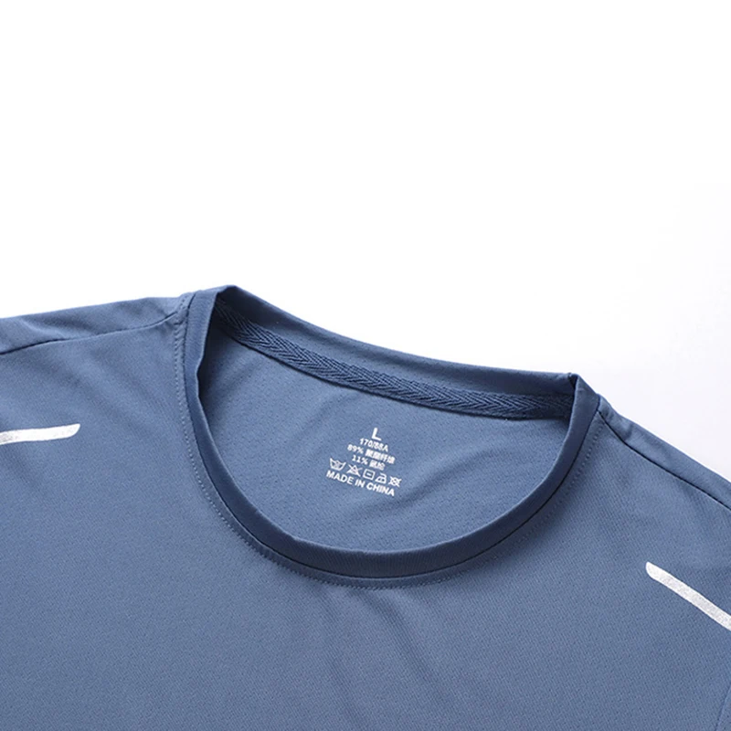CHRLCK Men's Running Quick Drying เสื้อยืด Breathable เดินป่าตกปลา Tees ความยืดหยุ่นนุ่มกีฬากลางแจ้งสั้นเสื้อฤดูร้อน