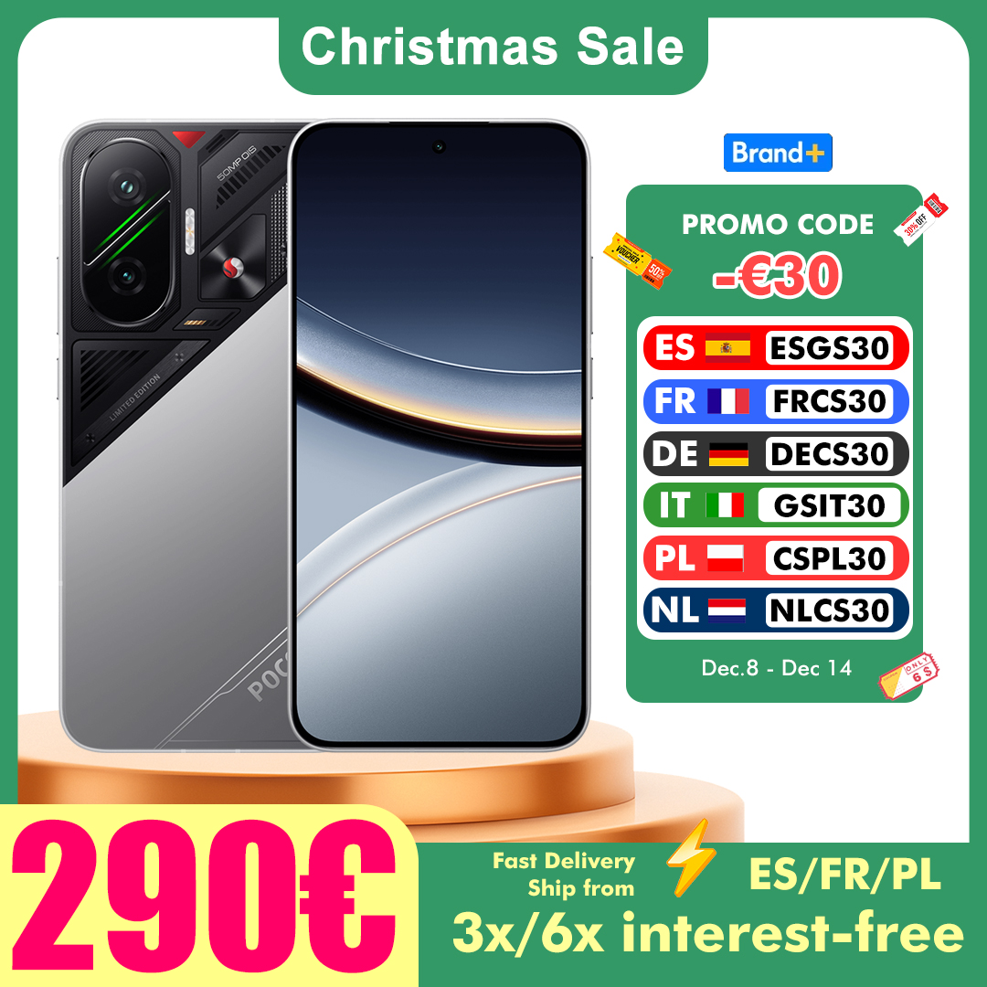 POCO F7 5G NFC versión UE sin cargador 12GB/256GB 12GB/512GB teléfono móvil inteligente Snapdragon 8S Gen 4 batería de 6500mAh