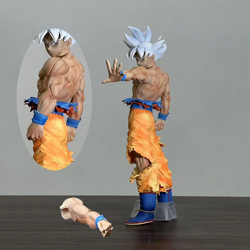 Tokoh aksi Anime Goku Dragon Ball 32cm, tokoh aksi Son Goku tangan dapat diganti, mainan Model patung PVC hadiah ulang tahun