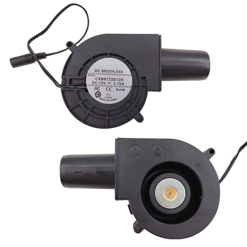 9733 Вентилятор постоянного тока 12 В 2,7 а с высоким объемом воздуха, турбовентилятор 5500-5800 об/мин, вентилятор среднего давления, электрические инструменты, детали США/ЕС