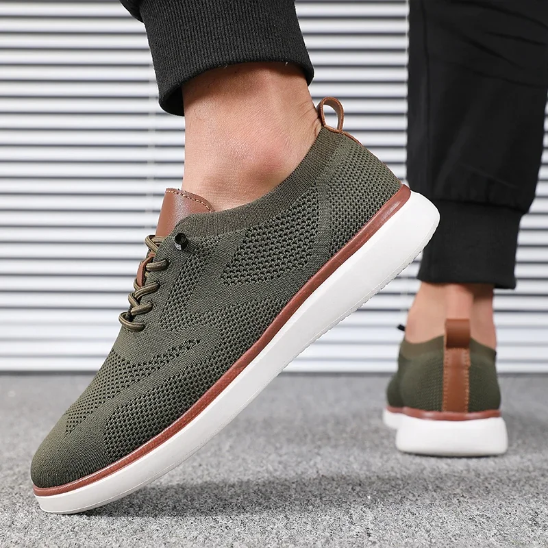 Leichte Strickschuhe für Herren, bequem, ganztägig, bietet hervorragende Passform, Wanderschuhe, geeignet für den täglichen Gebrauch, Wanderschuhe