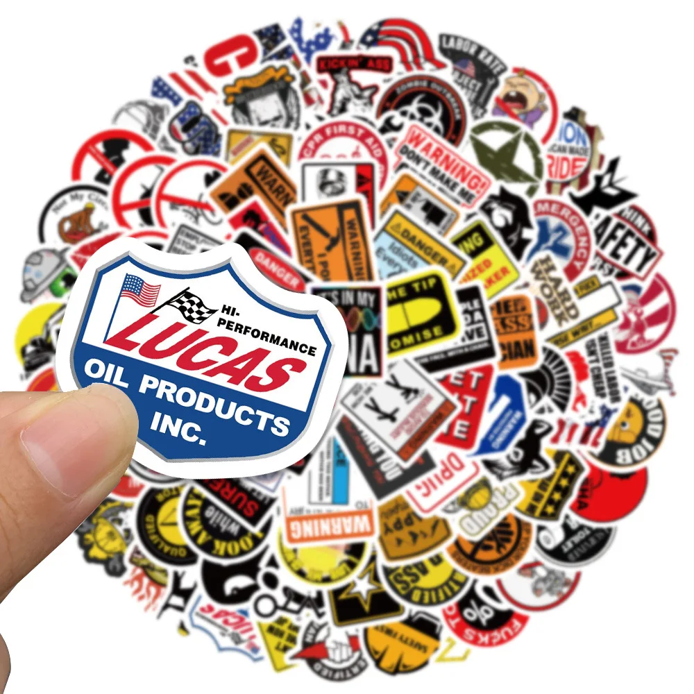 98 Uds. Divertido casco duro marca signo pegatinas geniales trabajadores de la construcción casco motocicleta coche bicicleta pegatinas calcomanías impermeables regalo