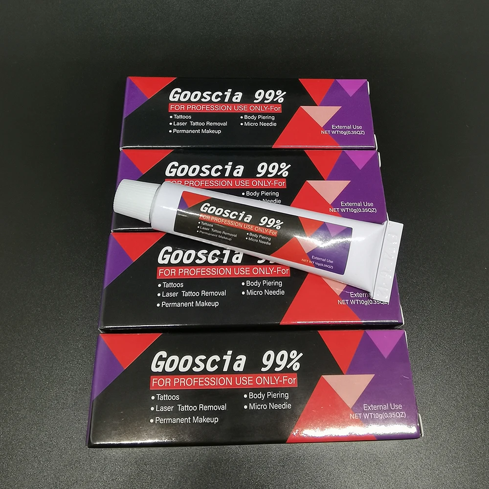 Nowy 99% krem do tatuażu Gooscia przed makijażem permanentnym Microblading usta brwi ciało uroda usuwanie tatuażu 10g