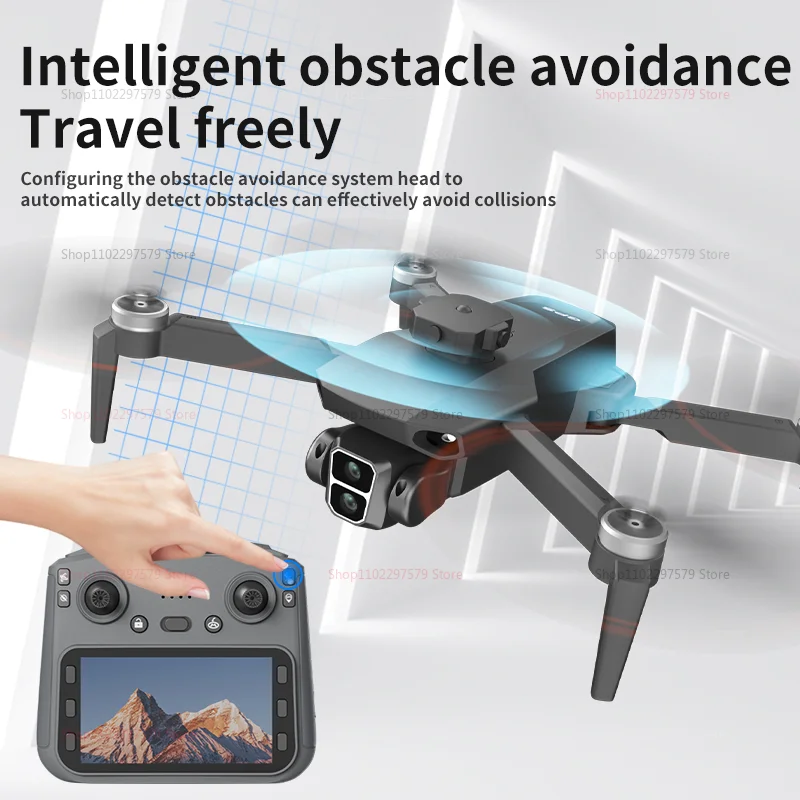 L106 drone 8k hd câmera dupla motor sem escova evitar obstáculos com tela de controle remoto quatro eixos rc drone brinquedo para crianças adulto