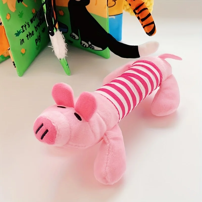 สัตว์เลี้ยงน่ารักสุนัข Cat Plush Squeak เสียงของเล่นสุนัขตลกขนแกะความทนทาน Chew Molar ของเล่น Fit สําหรับสัตว์เลี้ยงช้างเป็ดหมู