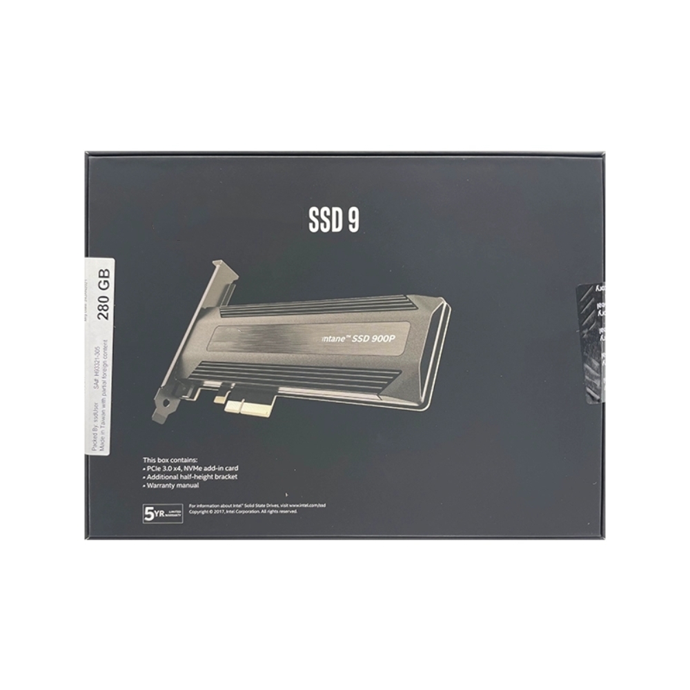 Original SSD 900P  Serie 280G PCIE SSD AIC PCIe X4 3D XPoint SSDPED1D280GASX AIC/HHHL 10DWPD/5.11PBW For INTEL Optane 280GB