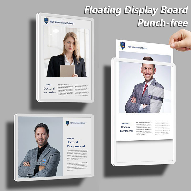 A4/A5 Acrylic Display Board Billboard Company Hanging Wall Suspension Poster Frame Wall Double-layer Plywood