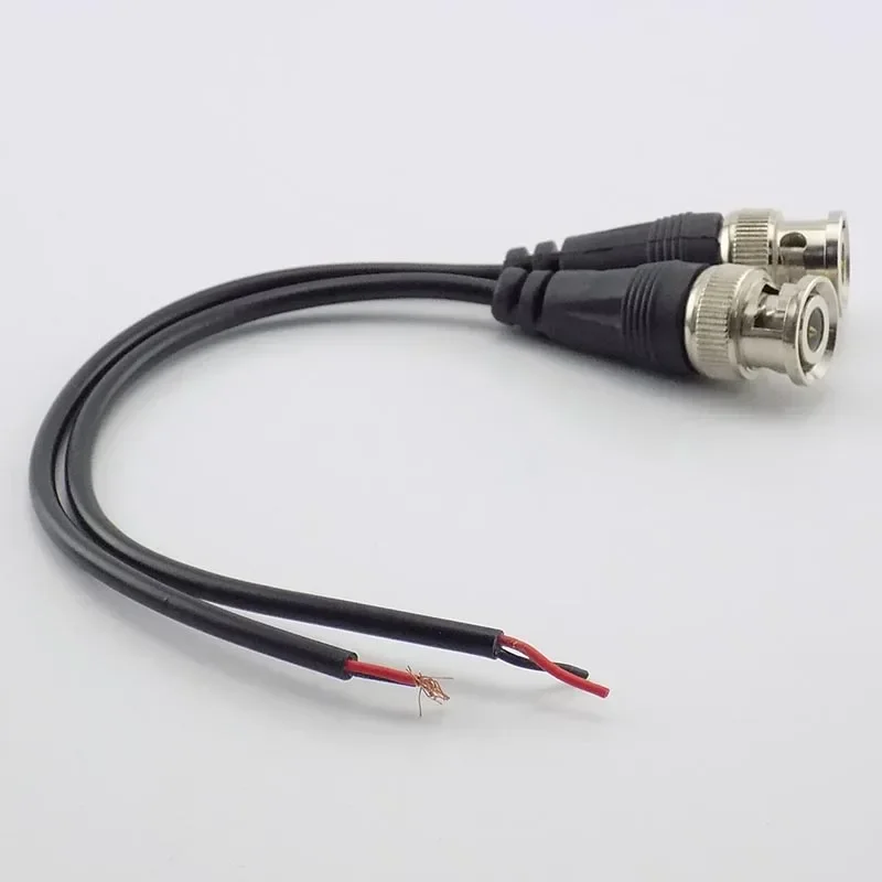 ขั้วต่อ BNC ชายกับอะแดปเตอร์หญิง DC Power Pigtail Cable Line ขั้วต่อ BNC สําหรับกล้องวงจรปิดระบบรักษาความปลอดภัยสาย