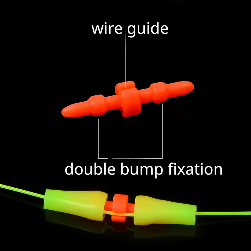Bobber-Bouchons de flotteur de pêche, accessoires de pêche, bar anti-vent, clip de pêche en mer, jaune et orange, 10 à 200 pièces