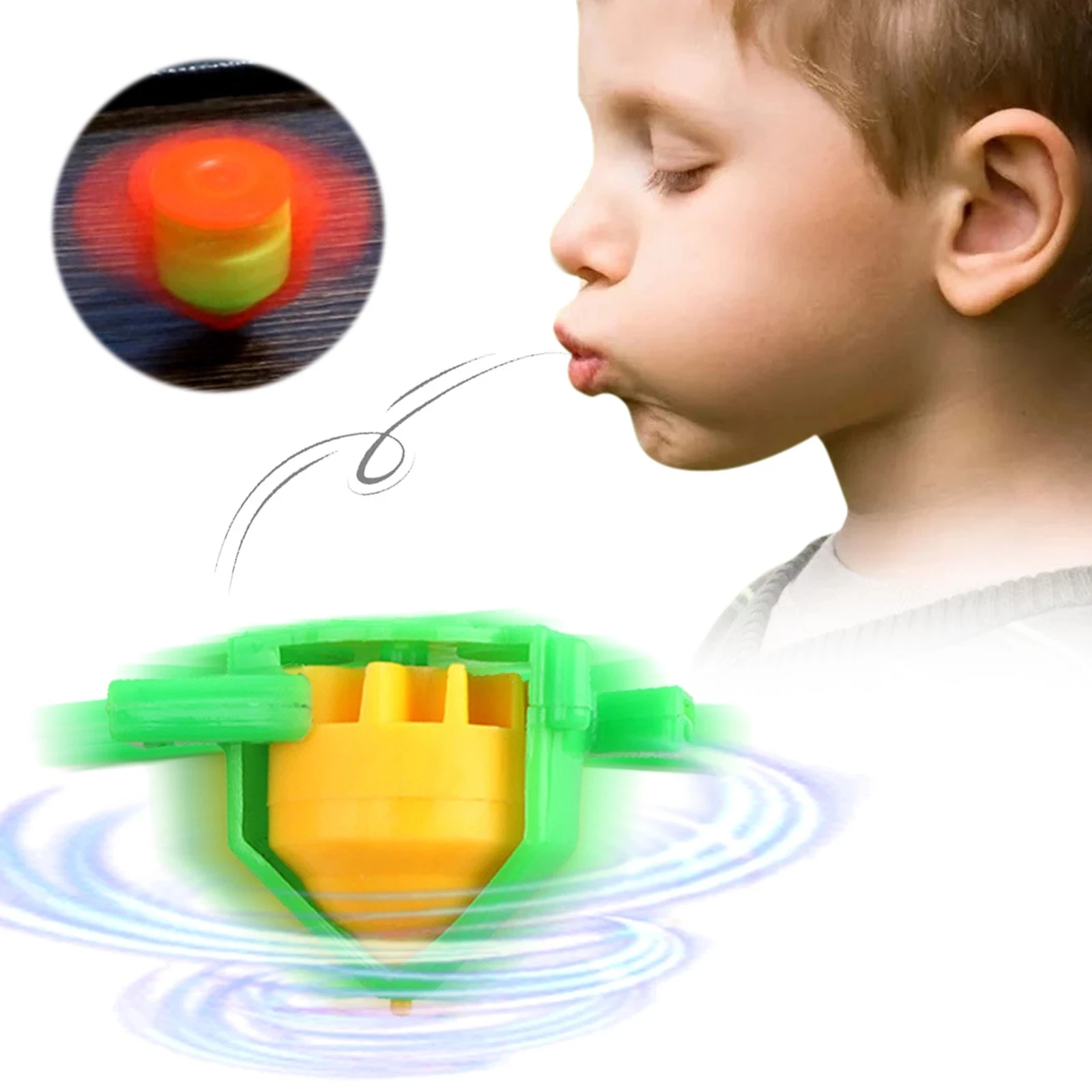 1/2/5 Chiếc Nhiều Màu Sắc Quay Đầu Nhựa Con Quay Hồi Chuyển Mới Lạ Huýt Sáo Quay Cao Cấp Áp Lực Gyro Trẻ Em Trẻ Em cổ Điển Quà Tặng Đồ Chơi