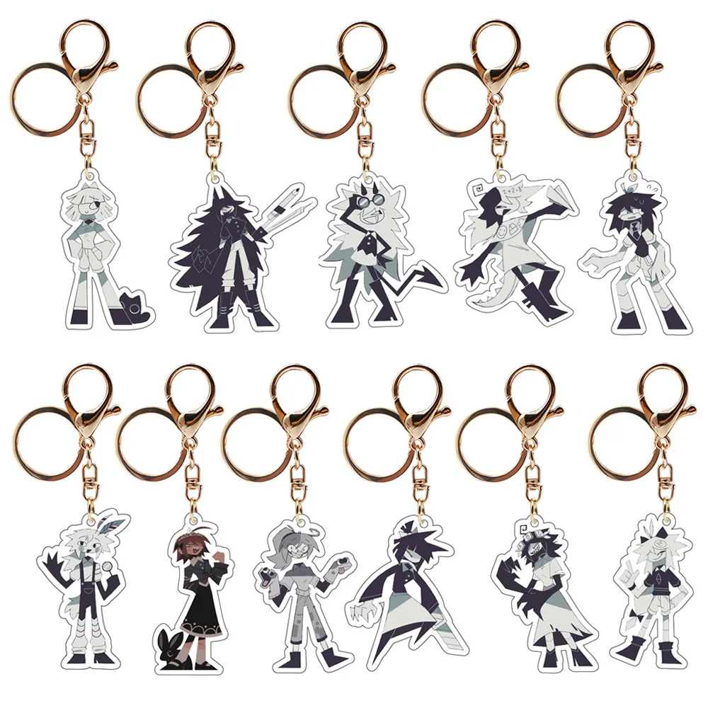 Fundamental Paper Education Acrylic Keychains Kids Cartoon Cute Keyring Anime Fashion Jewelry Pendant Creative Key Chain Gifts