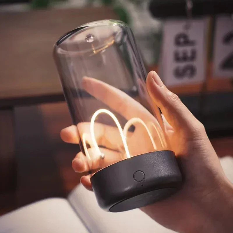 1 novela y interesante diseño magnético de carga USB, luz nocturna LED portátil y respetuosa con el medio ambiente para exteriores, regalo de Navidad