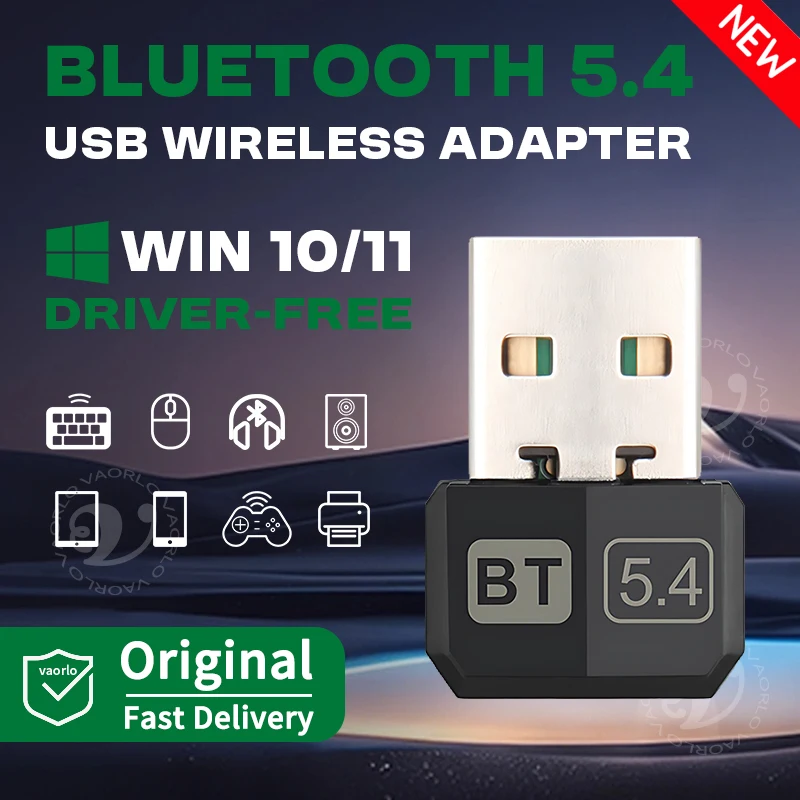 Bluetooth 5.4 Adapter PC/Laptop USB Bluetooth Empfänger Dongle Drahtlose Computer Adapter Für Maus Tastatur Win10/11 Fahrer freies